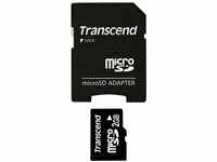 Transcend Micro SD 2GB Speicherkarte mit SD-Adapter