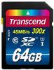 Transcend 64 GB SDXC-Speicherkarte, Klasse 10, UHS-I, Übertragungsrate 90 MB/s