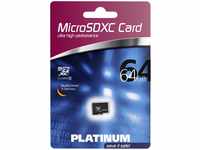 Platinum SecureDigital Micro SDXC-Speicherkarte 64 GB Class 10 177322