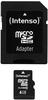 Intenso microSDHC 4GB Class 10 Speicherkarte inkl. SD-Adapter, schwarz