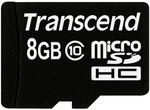 Transcend 8GB microSDXC/SDHC Class 10 (Premium) with Adapter