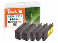 Peach H950/951 Spar Pack Druckerpatronen (BK, C, M, Y) ersetzt HP No. 950, No....