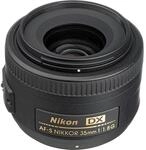 Nikon 2183 AF-S DX Nikkor 35mm 1:1,8G Objektiv (52mm Filtergewinde)