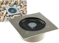 ChiliTec Solar Bodeneinbaustrahler Eckig Tag/Nacht Sensor Edelstahl