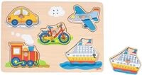 Goki 57519 &ndash; Puzzle Sonoro Verkehrsmittel (5 Teilen) (Holz) (+ 1)