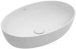 Villeroy & Boch 419861BCT1 Ovales Waschbecken, oval, Wei&szlig;, 610 mm, 410 mm,...