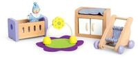 Hape Babyzimmer &ndash; Puppenhaus Babyzimmer Set aus Holz, Puppenm&ouml;bel f&uuml;r Kinder,