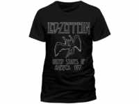 Led Zeppelin Herren US 77 T-Shirt, Schwarz, (Herstellergröße: Large)