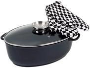 Kr&uuml;ger Aluguss Gansbr&auml;ter Delta oval 38 cm (8 L) | Br&auml;ter mit Aromaknopf 