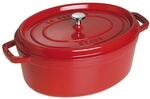 STAUB Cocotte, Gusseisen Br&auml;ter, Alle Herdarten inkl Induktion, Oval 33 cm, 6,7 L,