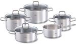 Fissler Viseo/Edelstahl-Topfset, 5-teilig, Kochtopf-Set, T&ouml;pfe mit Glas-Deckel,