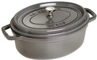 STAUB Cocotte, Gusseisen Br&auml;ter mit Deckel, 31 cm, 5,5 L, Oval, Alle Herdarten inkl
