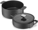 Berndes 035100 Double Round Kochgeschirrset, Kochtopf, 24 cm und Schmorkasserolle mit