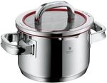 WMF Function 4 Kochtopf klein 16cm, Glasdeckel, Fleischtopf Induktion 1,9l, Cromargan