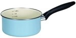 Kr&uuml;ger Emaille Stieltopf Sylt &Oslash; 16 cm (1,3 L) | Induktion | Mit Literskala 
