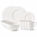 Villeroy & Boch &ndash; For Me Starter-Set 16 Teilig F&uuml;r 4 Personen, Geschirrset Wei&szlig;,