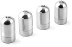 kleine Menage Tisch Edelstahl Salzstreuer Set 4tlg