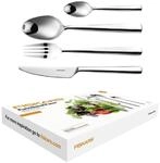 Fiskars Besteck-Set, 24-teilig, Qualit&auml;tsstahl, Silber/Poliert, Functional...