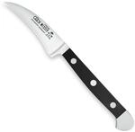 G&uuml;de Solingen - Sch&auml;lmesser geschmiedet, 6 cm, POM schwarz, ALPHA, Tourniermesser,