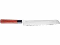 KAI Seki Magoroku Red Wood Griff Brot - Messer mit red Wood Griff, Klinge 22,5...