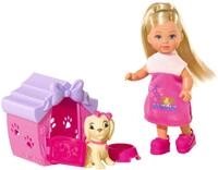 Simba 105735867 - Evi Love Dog House, mit Hundefigur und Hundeh&uuml;tte, Ankleidepuppe,