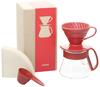 Hario VDS-3012R Single Pour Over Coffee Starter Kit with Red Ceramic Dripper V01