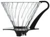 Hario V60 Glass Kaffeefilterhalter, Glas, Schwarz, Size 3