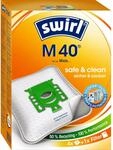 Swirl M 40 EcoPor Staubsaugerbeutel (4 Beutel), rei&szlig;feste Staubbeutel f&uuml;r einige