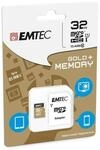 EMTEC EliteGold 32GB microSDHC Hochgeschwindigkeits-Speicherkarte mit SD-Adapter