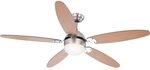 GLOBO Deckenventilator Deckenlampe Vor R&uuml;cklauf 3 Stufen Zugschalter