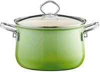 Riess, 0653-036, Topf mit Glasdeckel &Oslash; 20cm, SMARAGD, Emaille, Vol. (rec.): 3,5
