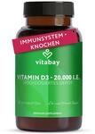 Vitabay Vitamin D3 Depot 20.000 I.E. &ndash; 120 vegane Tabletten | hochdosiert &...