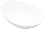 vidaXL Luxus Keramik Waschbecken Oval Wei&szlig; 40 x 33 cm