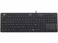 Renkforce iM-IKB110-BK Tastatur Schwarz Spritzwassergeschützt, Staubgeschützt,