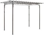 vidaXL Pavillon Stahl 215cm Gartenpavillon &Uuml;berdachung Pergola Rosenpavillon
