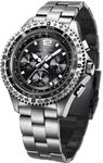 FIREFOX Fighter FFS05-102 Sunray schwarz Chronograph Herrenuhr Armbanduhr massiv