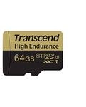 Transcend 64GB High Endurance microSDXC/SDHC Speicherkarte TS64GUSDXC10V / bis...