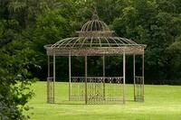 CLP Pavillon ROMANTIK aus pulverbeschichtetem Eisen I Runder Pavillon mit stilvollen