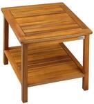 Casaria&reg; Gartentisch Wetterfest Holz 2 Ablagefl&auml;chen FSC&reg;-Zertifiziert 80kg
