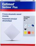 Cutimed Sorbion Plus 10 cm x 10 cm prim&auml;re atraumtische Wundauflage, 10 St....