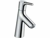 hansgrohe Waschtischarmatur Talis S, Wasserhahn Bad mit Auslauf Höhe 80 mm,