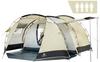 CampFeuer Zelt Super+ für 4 Personen | Sand/Schwarz | Großes Tunnelzelt mit 2