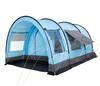 CampFeuer Zelt Relax4 für 4 Personen | Hellblau/Grau | Variables Tunnelzelt mit