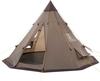 CampFeuer Tipi Zelt Spirit für 4 Personen | Braun | Indianerzelt für Camping,