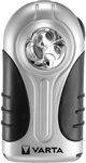 VARTA Taschenlampe LED inkl. 3x AAA Batterien, Silver Light, Taschenleuchte mit Ring