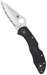 Spyderco Delica 4, Black FRN Handle, Serrated