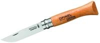 Opinel 113060 Carbon Messer Erwachsene, Natur, N&deg; 06, Hartholz Braun, N&deg;6