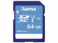 Hama Speicherkarte SDHC 64GB (SD-3.01-Standard, 90 MB/s, Class 10, Datensicherheit