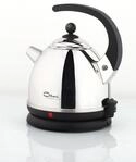 Ottoni Fabbrica Alice Nero Elektrischer Wasserkocher aus Edelstahl, made in Italy 1,7