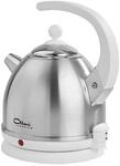 Ottoni Fabbrica Alice Satinato Bianco Elektrischer Wasserkocher aus Edelstahl Made in